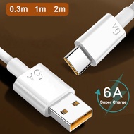 0.3M 1M 2M Super Fast Charging Cable 4 Copper Core 6A Type C w IC 3A Micro USB Data Sync