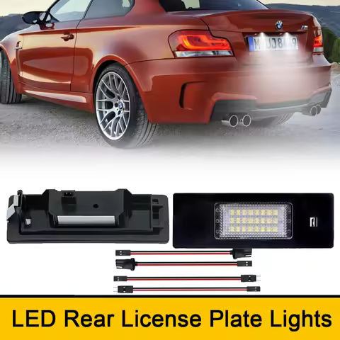 No Error LED Car Lights Rear License Number Plate Lamp For BMW E81 E87 116i 116d 118i 118d 120i 120d