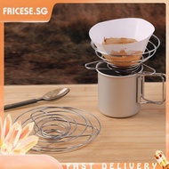 [fricese.sg] Stainless Steel Collapsible Pour Over Coffee Dripper Folding Coffee Cone Dripper
