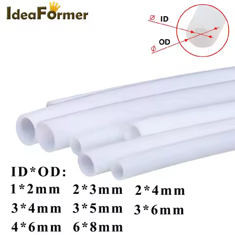 50m PTFE Tube Pipe Teflonto ID 2mm 3mm 4mm 6mm For 1.75/3.0mm Filament 3D Printer Printing Head RepR
