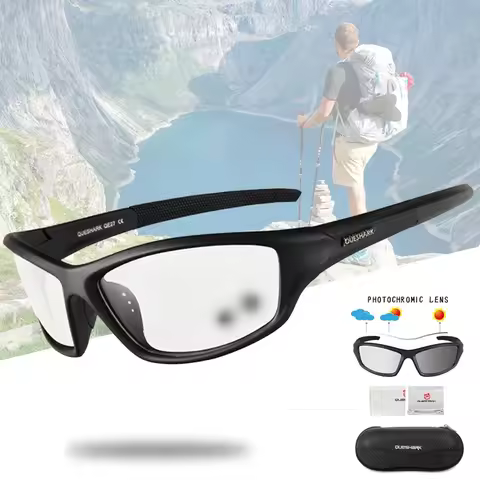 Queshark Photochromic Hiking Eyewear Climbing Fishing Glasses Sport MTB Bicycle Bike Sunglasses Gogg