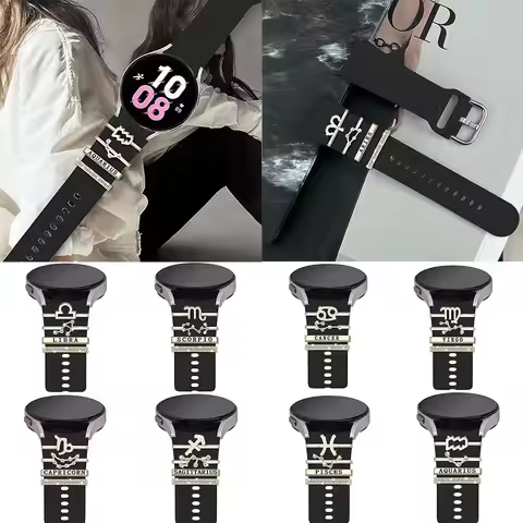 4Pcs Twelve Constellations Strap Decorative Ring Watch Band Ornament Cute Wristbelt Charm for Apple 