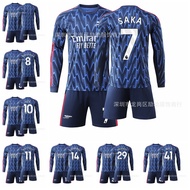 2025-26 Season Arsenal Away Long Sleeve Football Adult Kids Jersey Kit Saka Ødegaard Eze Martinelli 