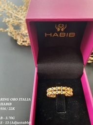 CINCIN ORO ITALIA HABIB EMAS 916/22K 3.70G