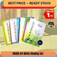A4 White Paper Binding Set - 30's / Folio Set / Paper Binder Set / Buku Set Mengikat / PVC Cover