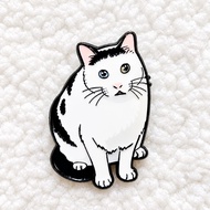 Enamel Cat Pin Meme 'Huh'Hah' Cute Cat Pin