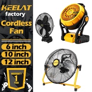 KEELAT Cordless Fan 12 inch 10 inch 8 inch 6 inch kipas Portable fan cordless