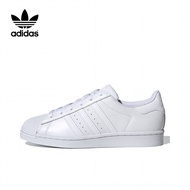 [กล่องเดิม] รองเท้าผ้าใบผู้ชายและผู้หญิง adidas original Superstar low top - สีขาวล้วน