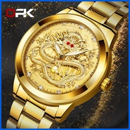 ❈ ✔ ✸ OPK Gold Watch For Men Water proof Watches Mens Stainless Steel Quartz Original Relo Luminous