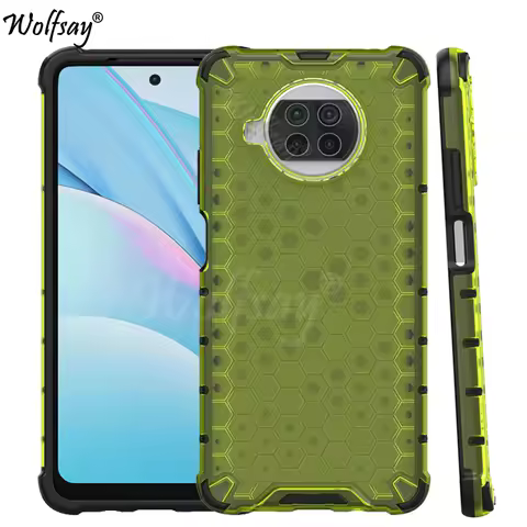 Shockproof Transparent Case For Xiaomi Mi 10T Lite 5G Honeycomb Armor Case For Xiaomi Mi 10T Lite Ca