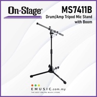On Stage MS7411B Drum / Amp Tripod Microphone Stand with Boom