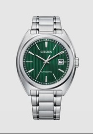 CITIZEN 星辰不銹鋼自動日曆 NJ0101-78X （綠色面） 手表