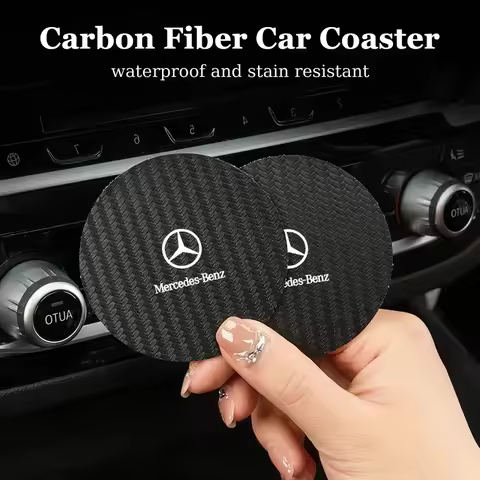 2pcs Non-slip Car Water Cup Pad Coaster For Mercedes MP2 MP3 A B C E S Class W201 W210 W108 W205 W20
