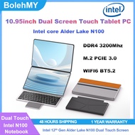 10.95 Inch Dual Touch Screen MINI PC Intel Alder Lake-N100 DDR4 M.2 Win11 WIFI6 BT5.2 5000mAh Laptop