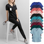 NiaaHinn Fashion Women Men Elastic Wrinkle Resistant Breathable Scrub Suit Set with cargo pants Doct