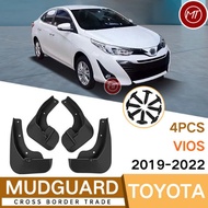 Specialized Mudguard for Toyota Vios 2019-2024. 4-piece set + accessories