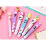 ;; Pulpen 10 warna karakter dino unicorn bolpoin anak