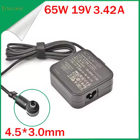 19V 3.42A 65W 4.5*3.0MM Charger Laptop adapter For ASUS X755J UX481 UX481FL UX480 UX480FD P553UJ PU3