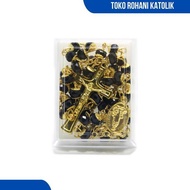 GOLDEN SHELL CZECH ROSARY CATHOLIC NECKLACE ROSARY/ CATHOLIC ROSARY/