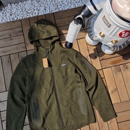 Patagonia เสื้อโค้ทกีฬากลางแจ้งขนแกะถักมีฮู้ดเสื้อโค้ทลำลองขนแกะถักใหม่ฤดูใบไม้ร่วงและฤดูหนาวเสื้อคา