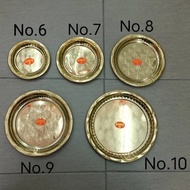 Premium Brass Pooja/Arthi Plate with Ring Design/Brass Ring Plate