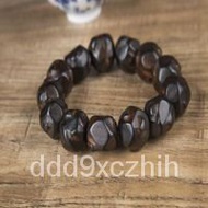 MHBrunei Burl Agarwood Black Oil Old Materials with Type Buddha Beads with Certificate Agarwood Bracelet
