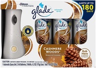 Glade Automatic Spray Cashmere Woods: 1 Automatic Spray Unit  2 AA Batteries  3 Refills, 6.2 oz Each