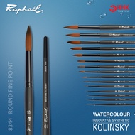 Raphael พู่กัน Round Fie point ด้ามดำ ปลอกสีดำ #8344