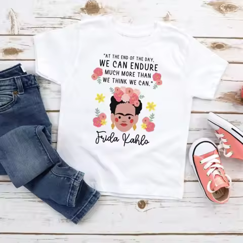 Frida Kahlo Quote T-Shirt Youth Women's History Month Shirt Empowerment Influential Leaders Equality
