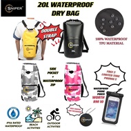 HIGH QUALITY [IP X6] SNIPE 20 Litre WATERPROOF BAG Pack  DRY BAG, OUTDOOR BAG Backpack(Two Straps) W