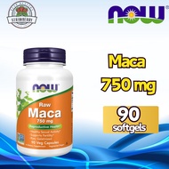 EXP:2027 | NOW Foods Raw Maca 750mg – 90 Veg Capsules | Quality Raw Maca Veg Nutritional Aid