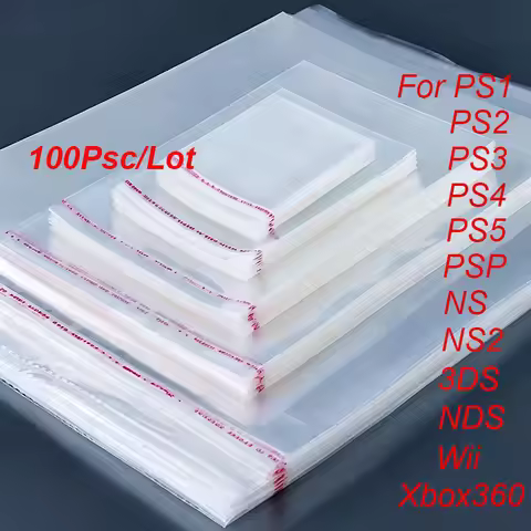 100PC For PS1/2/3/4/5 NS NS2 Wii Xbox360 3DS NDS Moisture Proof Dust-proof Bag Game Disc Box Self-Ad