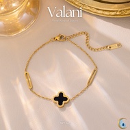 (G011-CL1) Valani Luxury Clover Chain Bracelet Titanium Gold Plated Anti-Rust Gold Plating 18K Korea