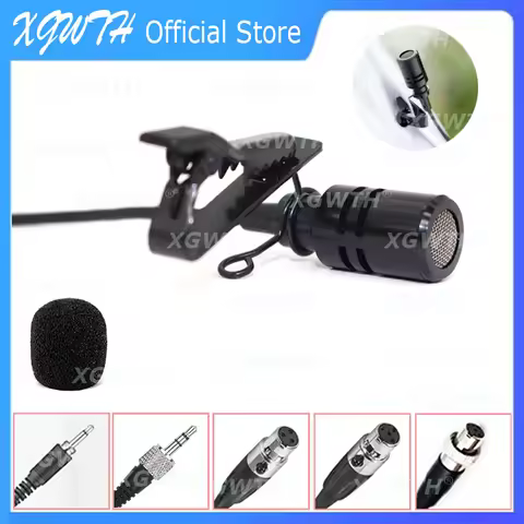 Lavalier Microphone Omnidirectional Electret Condenser Lapel Mic for Shure Sennheiser AKG MiPro Sams