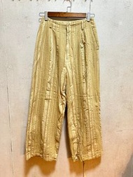 [免郵] 98%NEW / Ungrid / 日牌下身 / 民族褲 / 女裝闊身褲 / Vintage Bottom / 復古長褲 / 卡其色長褲 / Free Delivery / 日系褲 / 百搭