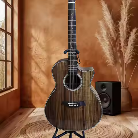 Professional Acoustic Guitar Brown K series 24 6 String Christmas Gift Suitable for Live Band Perfor