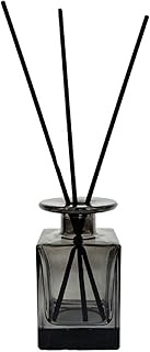 VASANA 150ml/5oz Glass Square Wide Mouth Diffuser Bottle Empty Refillable Essential Oil Jar Perfume 