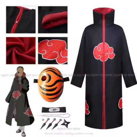 Anime Obito Cosplay Costume for Boys Obito Mask Carnival Halloween Costume Children Adult Suitable H