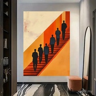 Abstract Poster Print Depicting A Man On Stairs For Living Room Home Wall Decor,No Frame Canvas Pain