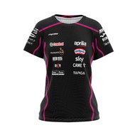 MotoGP Aprilia Racing Team 2025 Women's T-shirt Jersey Full Printing Motorcycle Racing Free Custom N