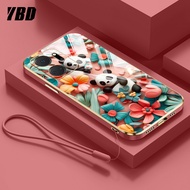 เคส YBD สำหรับ Honor X6A เคส X8B X8 X7A X8A เคส X6S กล้องอย่างแม่นยำเคสป้องกันพืช3D สีสันสดใสพร้อมฟร