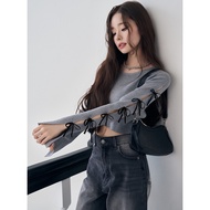 319 JUN Japan Daigou Slit Sleeve Bow Knit Top GRL