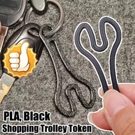 16-4Pcs 3D Printing Shopping Trolley Token - Shopping Cart Tokens - Supermarket Token Pendant - Univ