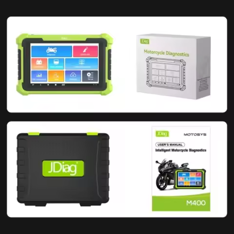 JDIAG M400 Intelligent Motorcycle Diagnostic Scanner 8-inch Large Screen ABS Diagnostic Analog Signa