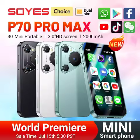 World Premiere SOYES P70 Pro Max Mini Smartphone Android8.1 3.0 Inches 16GB 2000mAh Face ID Dual SIM