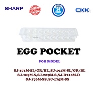 SHARP PETI SEJUK POKET TELUR/SHARP REFRIGERATOR EGG POCKET SJ-171M-SL/GR/BL,SJ-191M-SL/GR/BL,SJ-189M