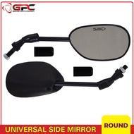 GPC 10 x 175mm Round Universal Motorcycle Side Mirror w/ Yamaha Adaptor (Honda, Yamaha, Suzuki)