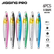 [5 IN 1 SET] JIGGING PRO S-Cast Metal Jig 20g-60g Fishing Lure UV Glow Shore Casting Jigging Umpan P