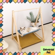 Swing Bed Solid wood cat hammock cradle bed nest all-season universal cat swing hammock pet rocking 