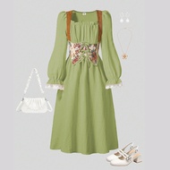 Kids Clothing 8-12 Years Old Teens Girl Dress Long Sleeve Elegant Vintage Princess Style Girl Dress 